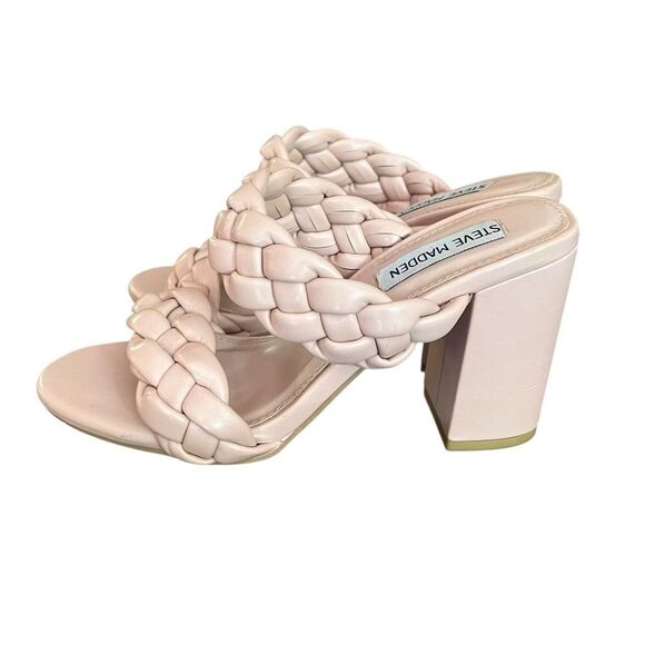 Steve Madden light pink braided heels. Size 37 - Picture 3 of 6